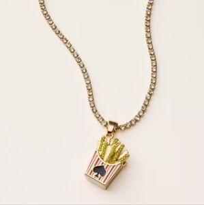 NWT Kate Spade French Fry Charm Tennis Necklace Target Collaboration